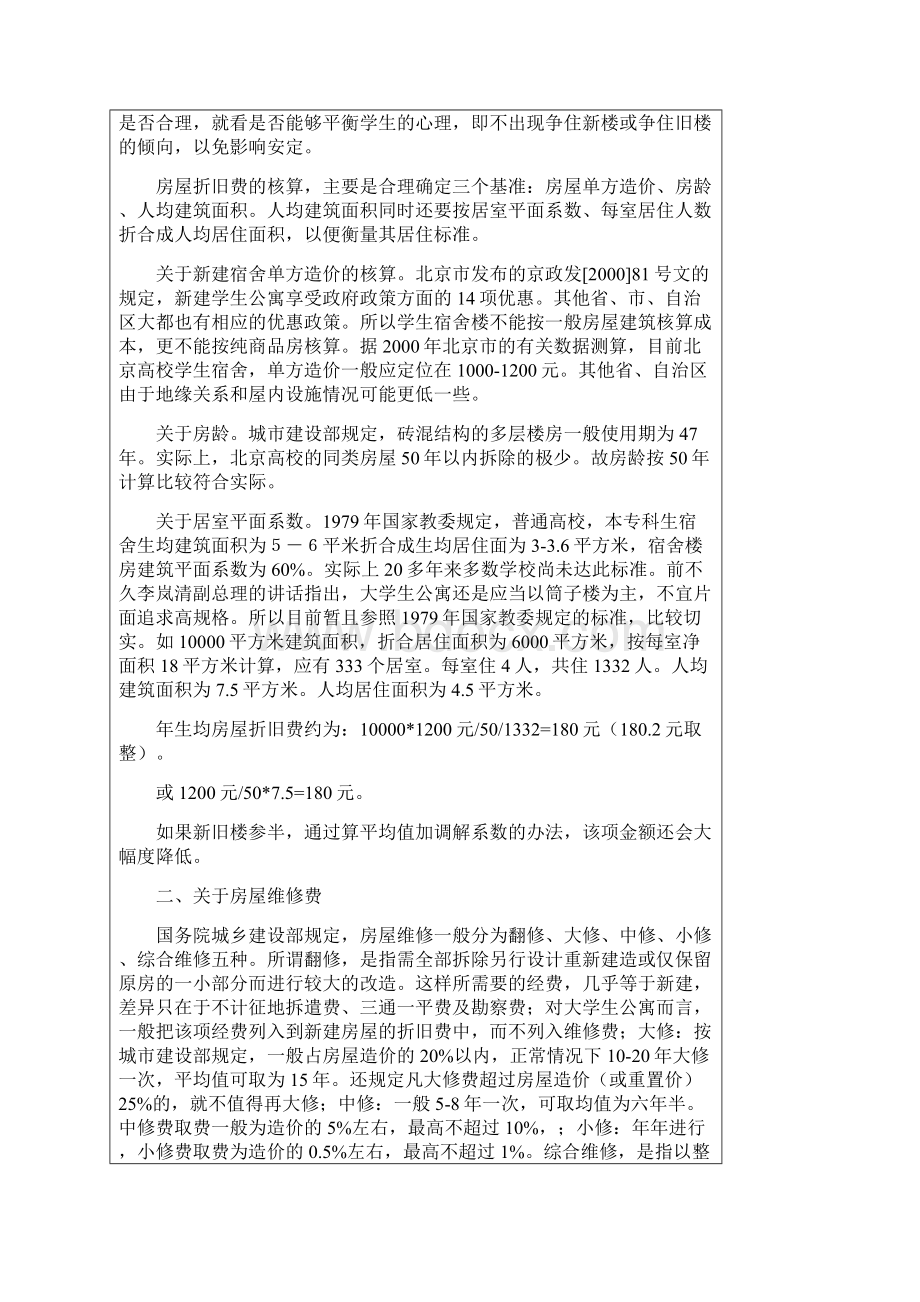 关于大学生公寓成本核算问题的思考.docx_第2页