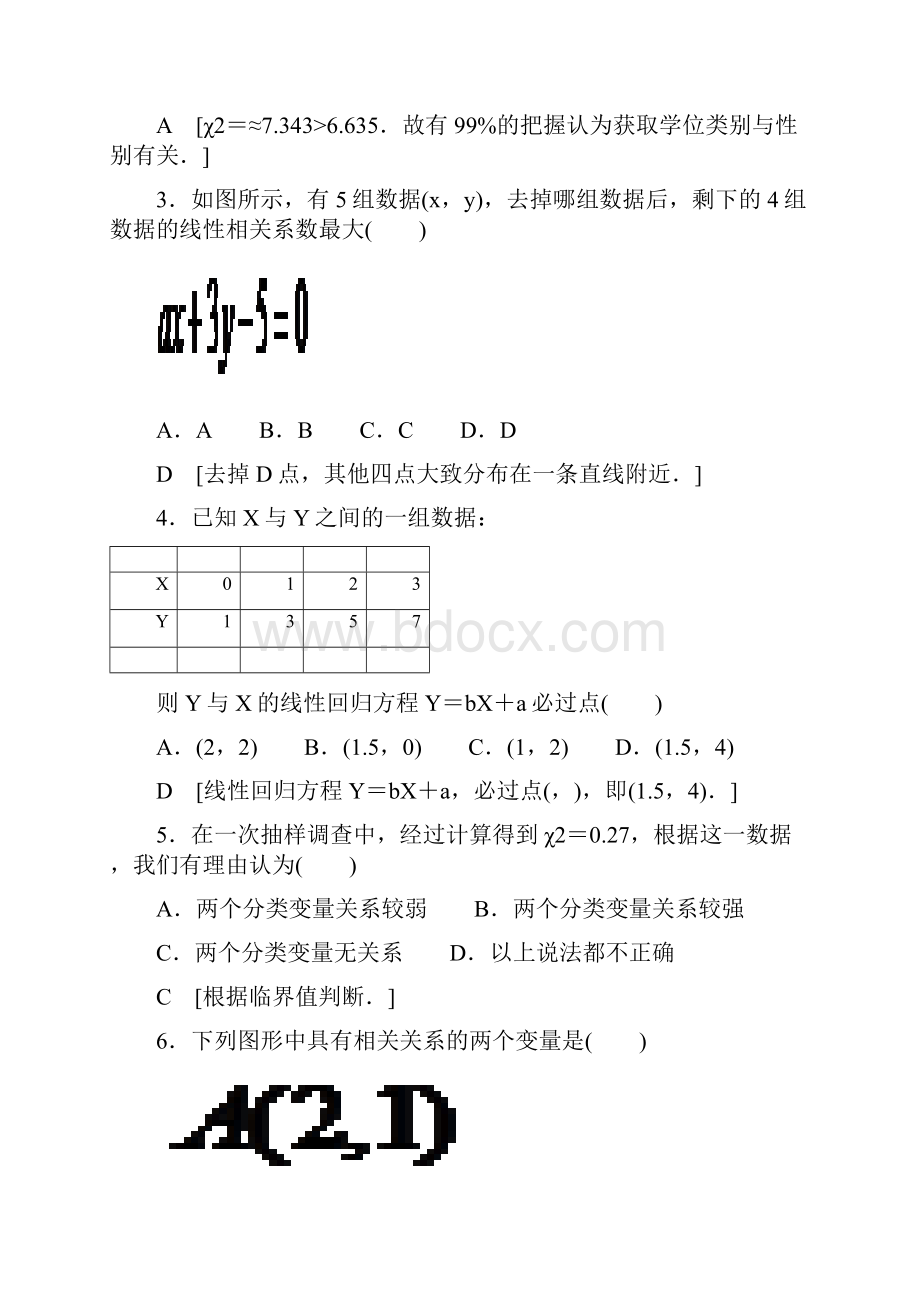 章末综合测评六 统计案例.docx_第2页