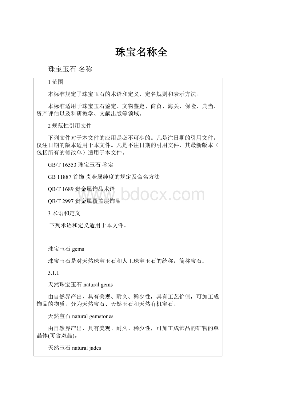 珠宝名称全.docx_第1页