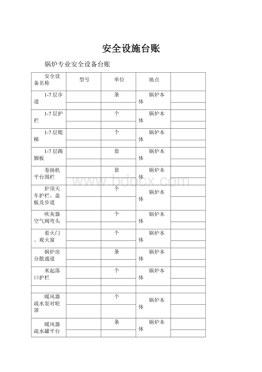 安全设施台账.docx_第1页