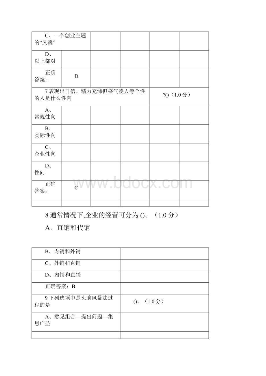 大学生创业导论期末测试答案.docx_第3页