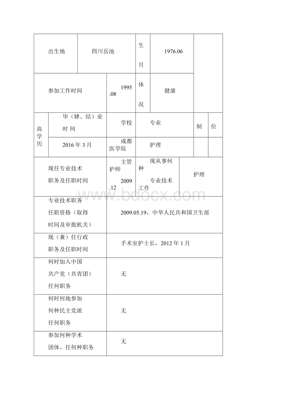 专业技术职务任职资格评审表医院.docx_第3页