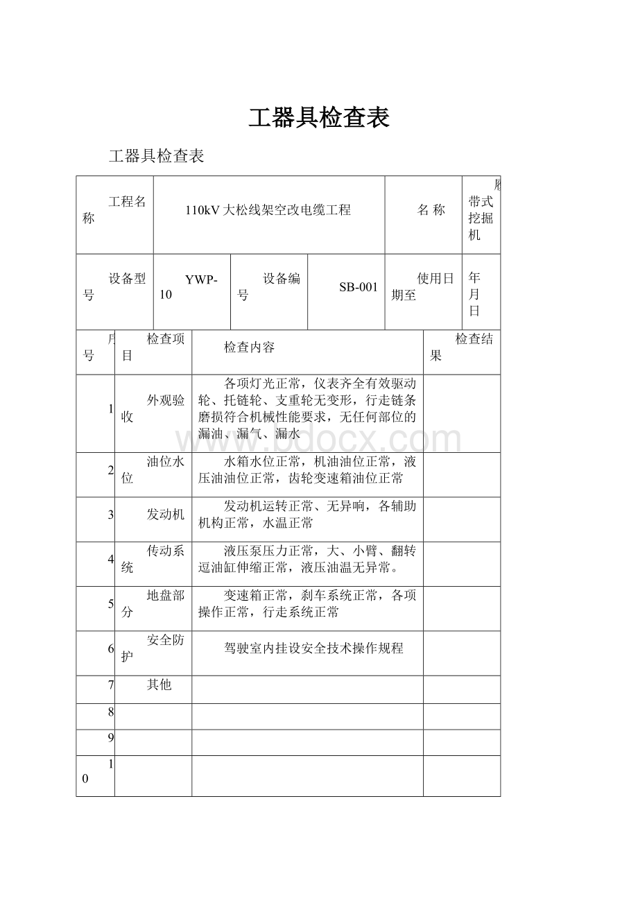 工器具检查表.docx