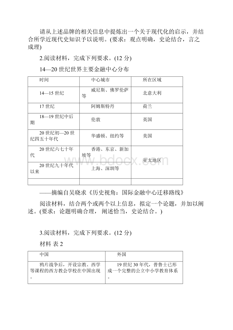 高考历史高频考点复习12分大题可编辑修改word版.docx_第2页