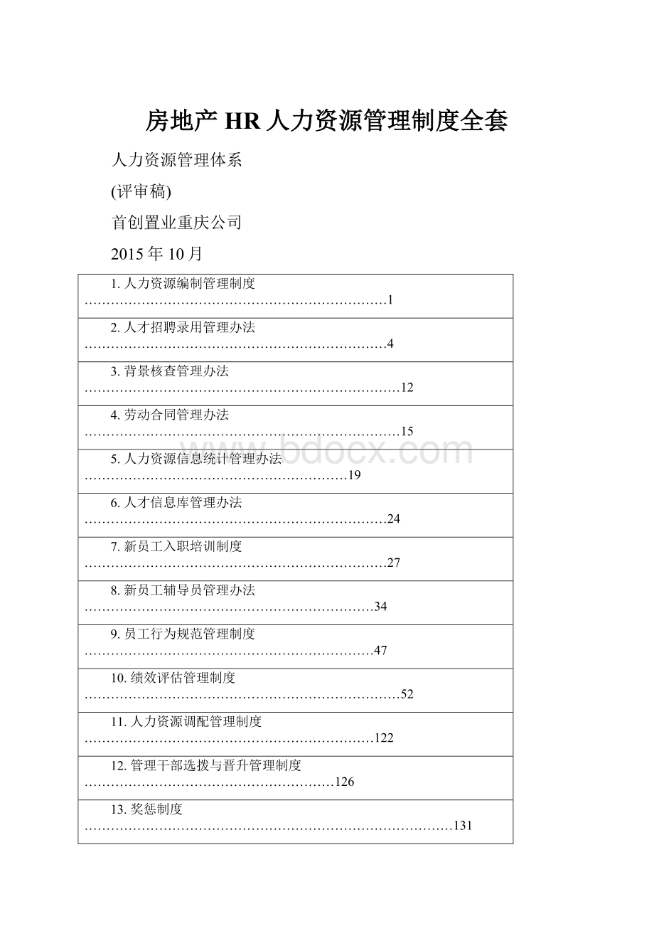 房地产HR人力资源管理制度全套.docx