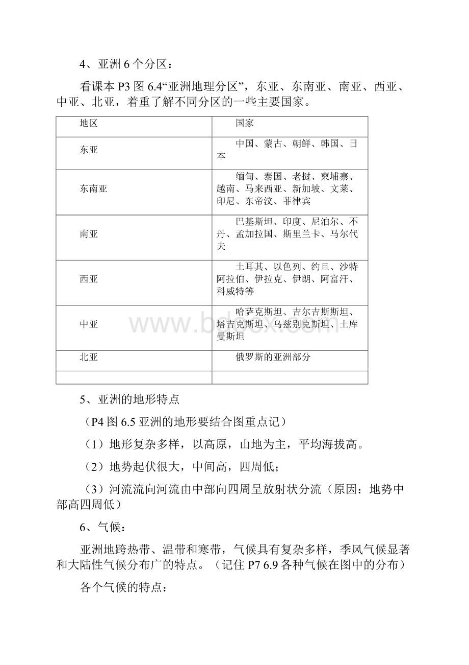 鲁教版初一地理下册知识点.docx_第2页