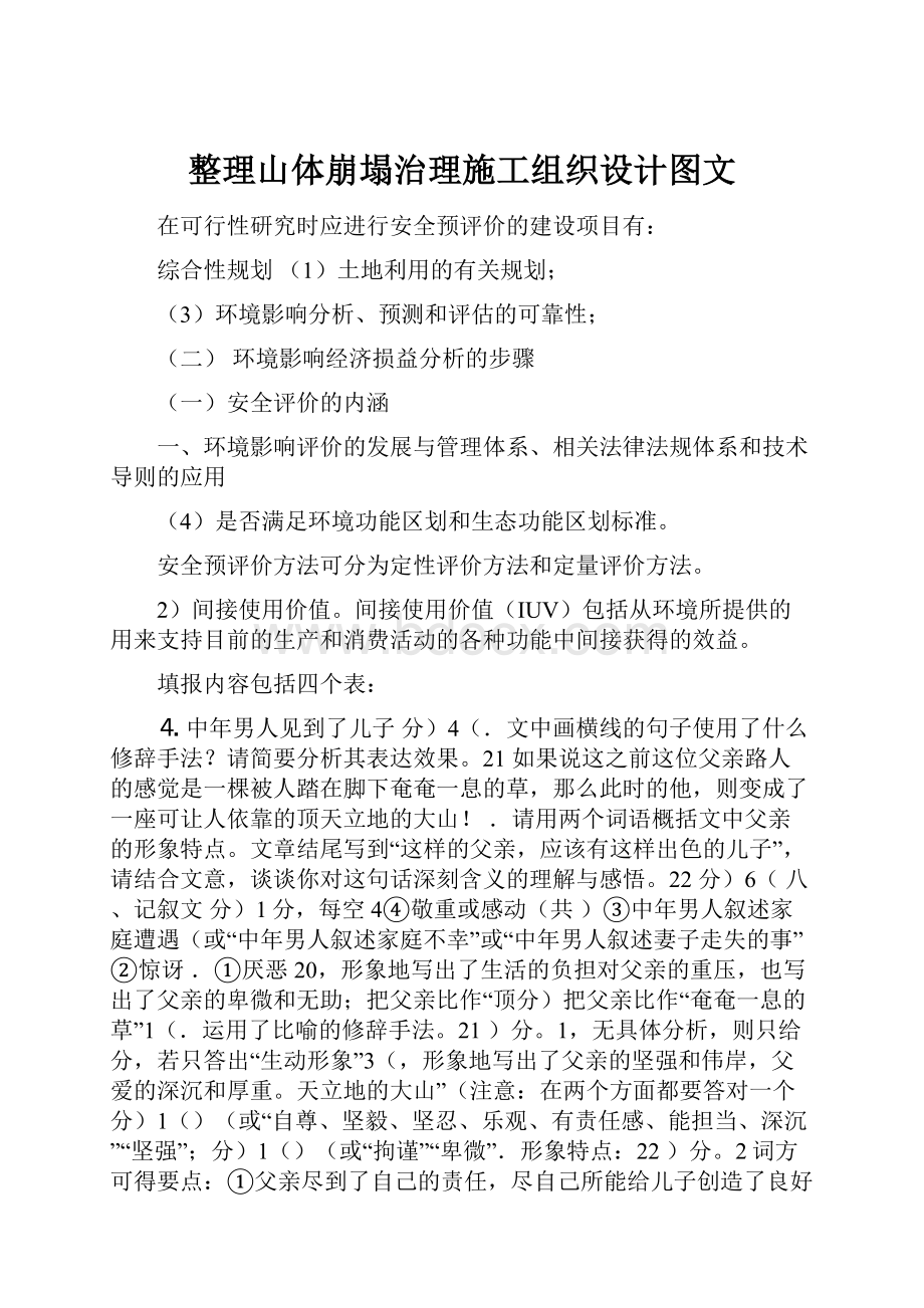 整理山体崩塌治理施工组织设计图文.docx