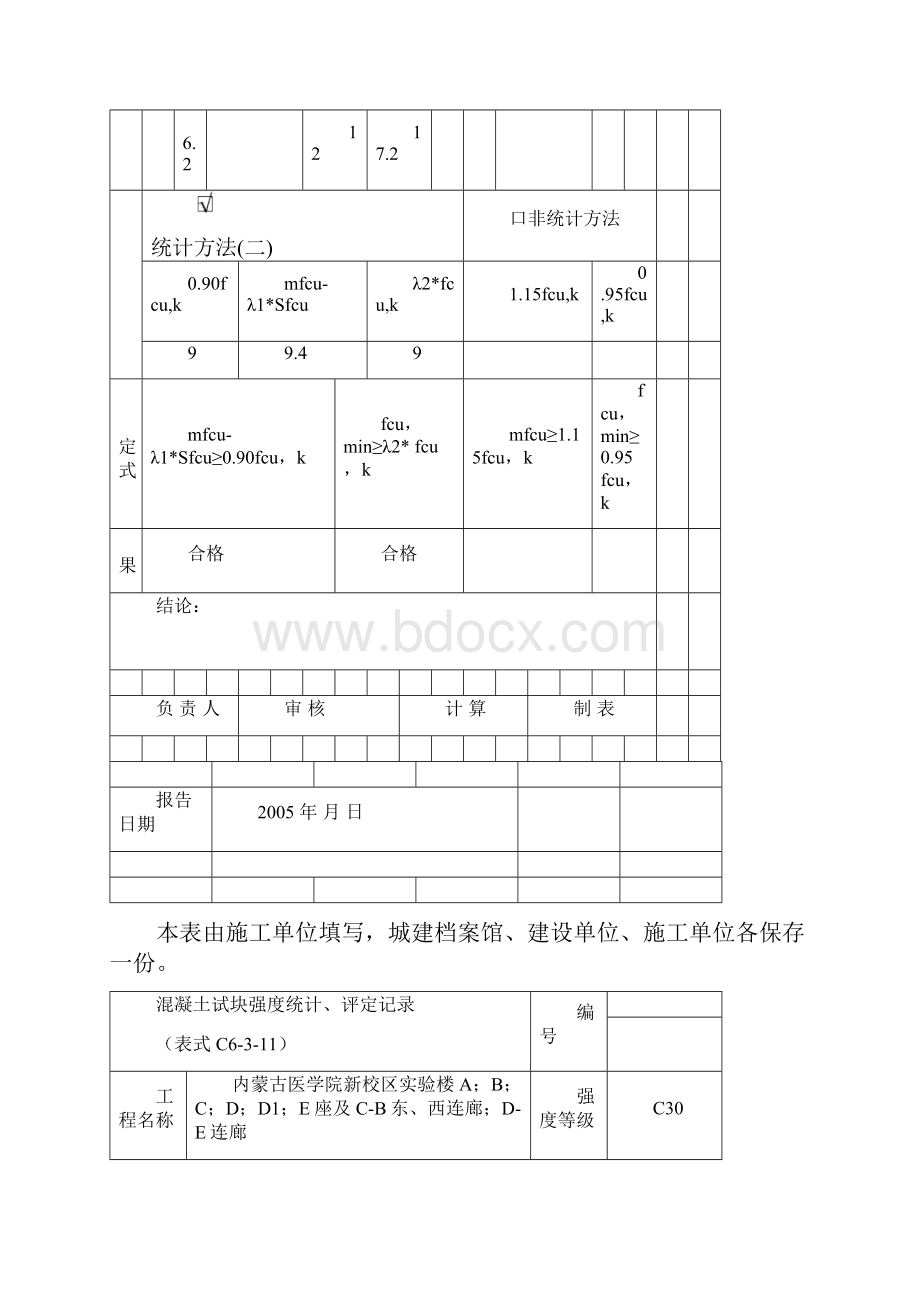 C10混凝土强度评定表.docx_第2页