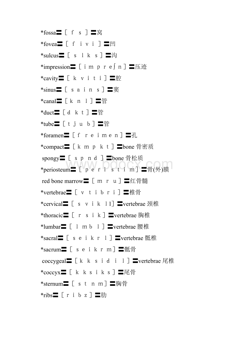 最低量解剖学专业英语词汇500.docx_第3页