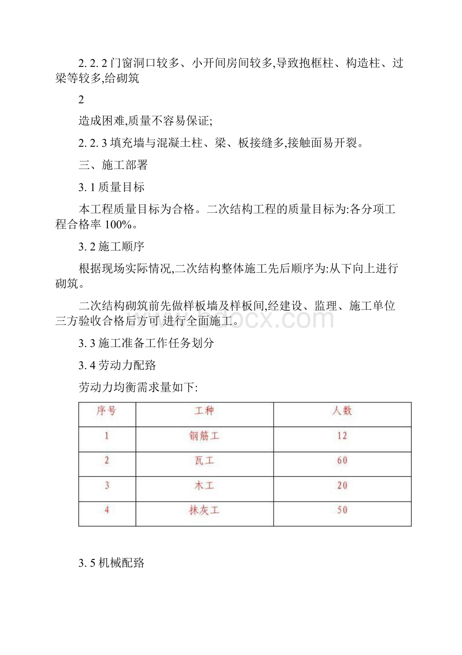 框架工程二次结构砌筑施工方案.docx_第3页