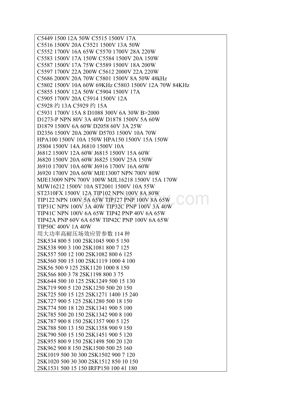 三极管参数代换表 三极管参数大全.docx_第2页