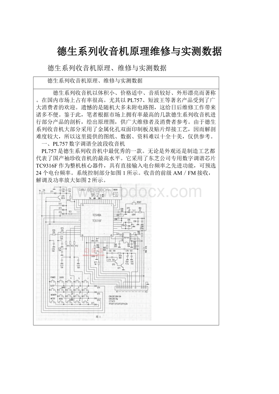 德生系列收音机原理维修与实测数据.docx_第1页