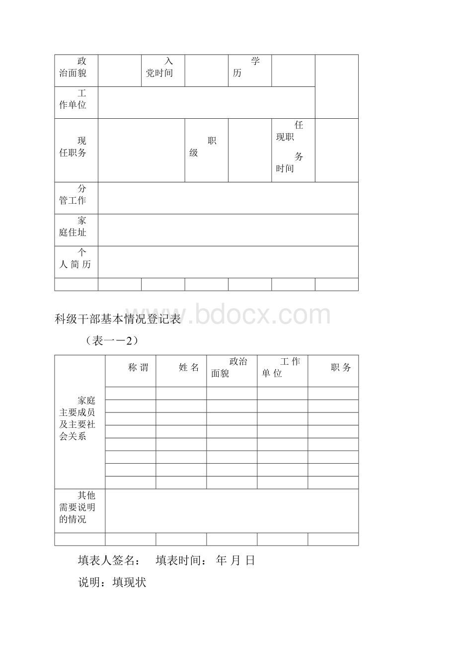 档案管理科级干部廉政档案登记表.docx_第2页