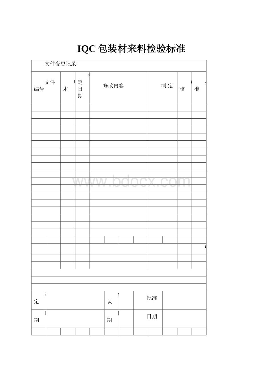 IQC包装材来料检验标准.docx_第1页