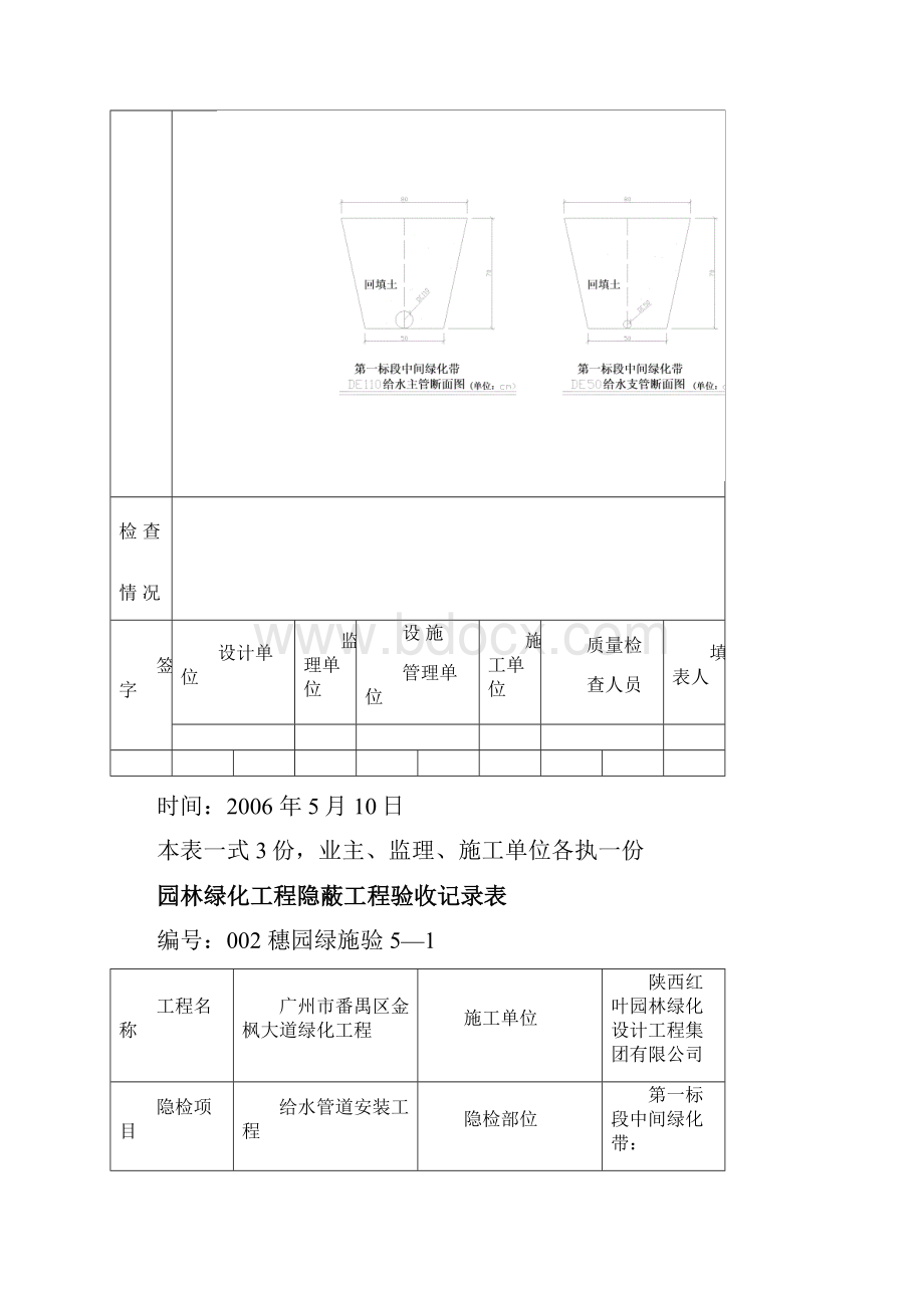 园林绿化工程隐蔽工程验收记录表word版本.docx_第2页