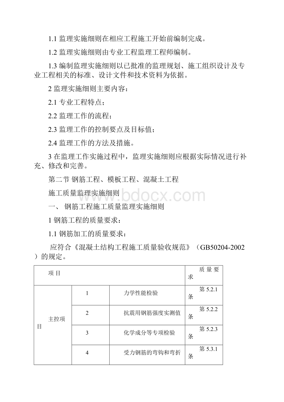 工程文档瑞和新城一期A块钢筋模板混凝土工程监理实施细则.docx_第2页