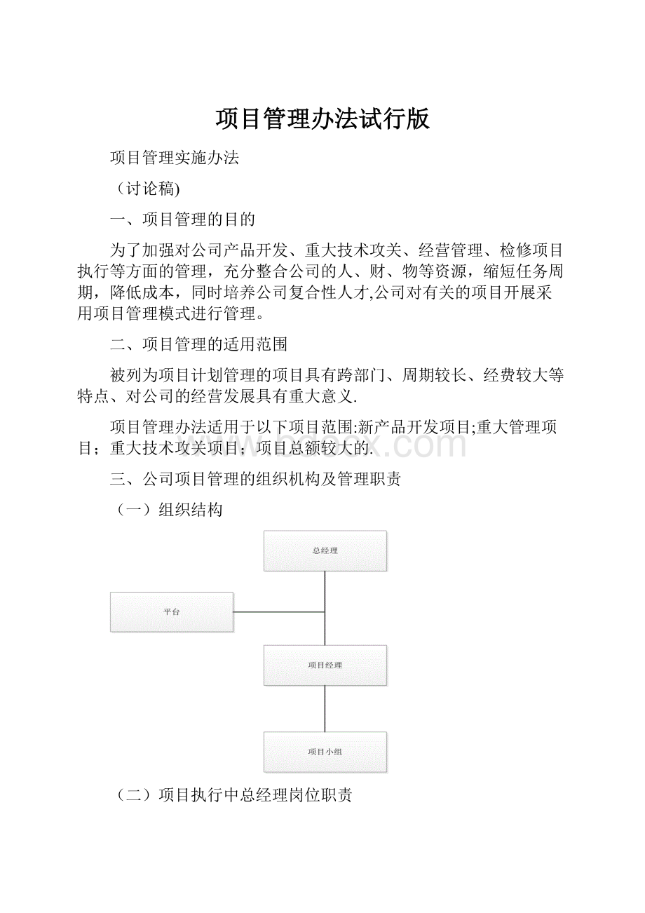 项目管理办法试行版.docx_第1页