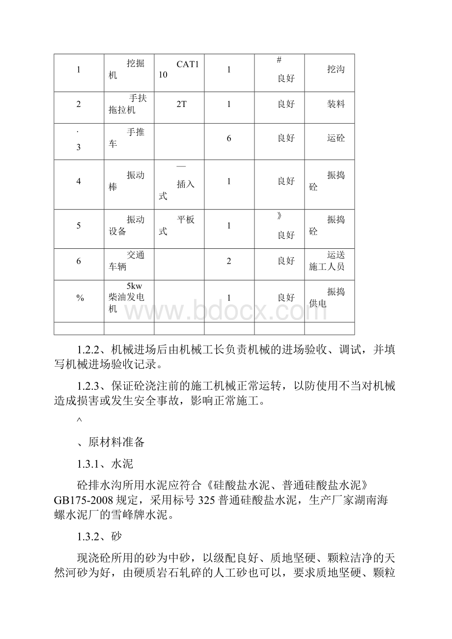 排水沟混凝土施工方案.docx_第3页