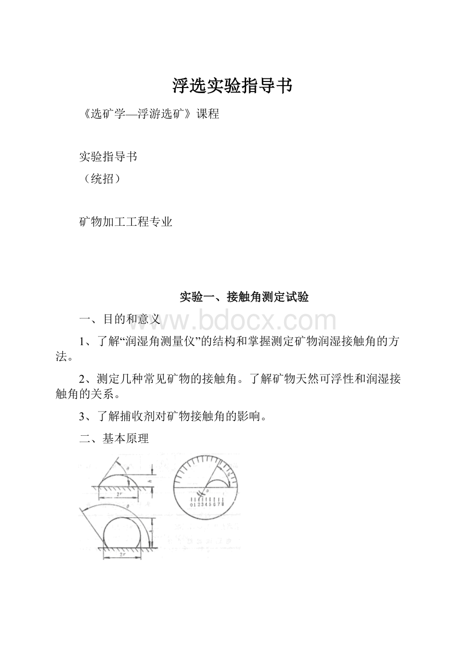 浮选实验指导书.docx