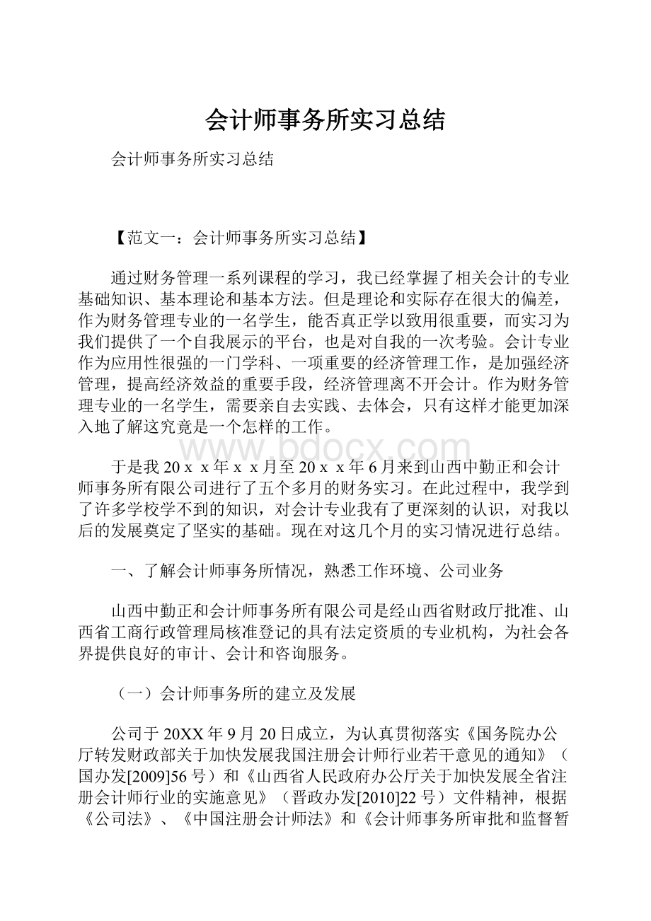 会计师事务所实习总结.docx