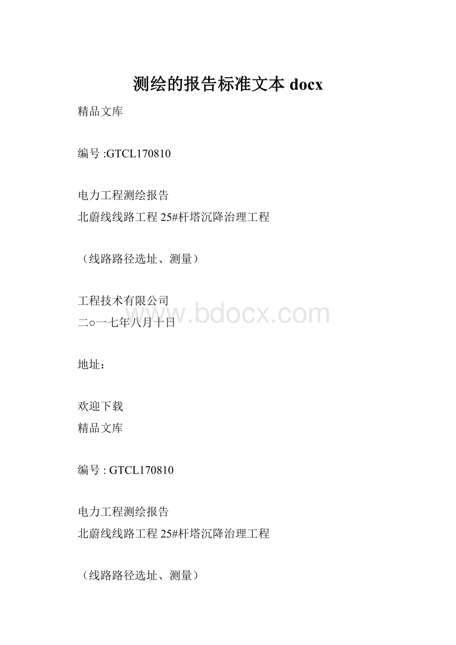 测绘的报告标准文本docx.docx