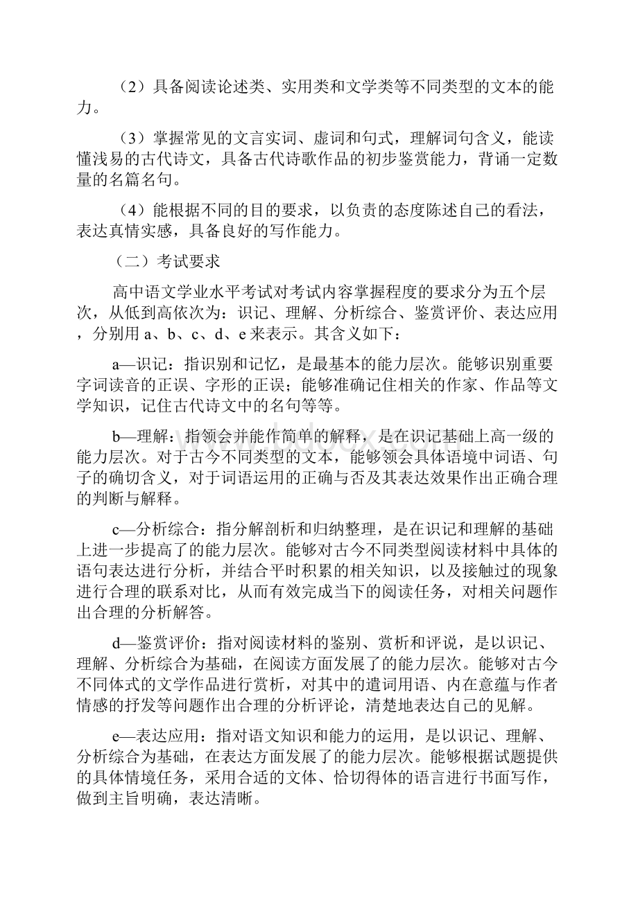 浙江普通高中学业水平考试标准.docx_第2页