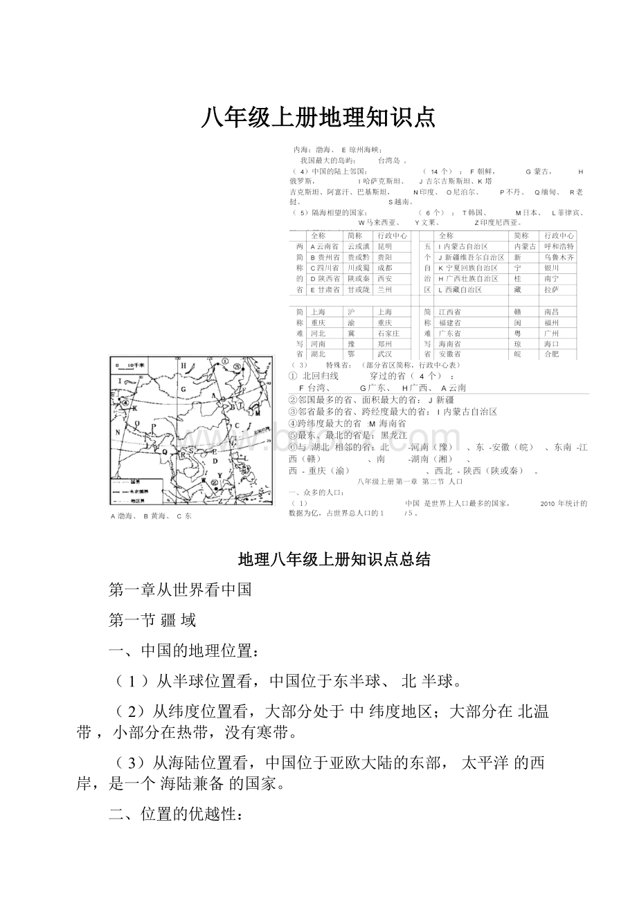 八年级上册地理知识点.docx_第1页