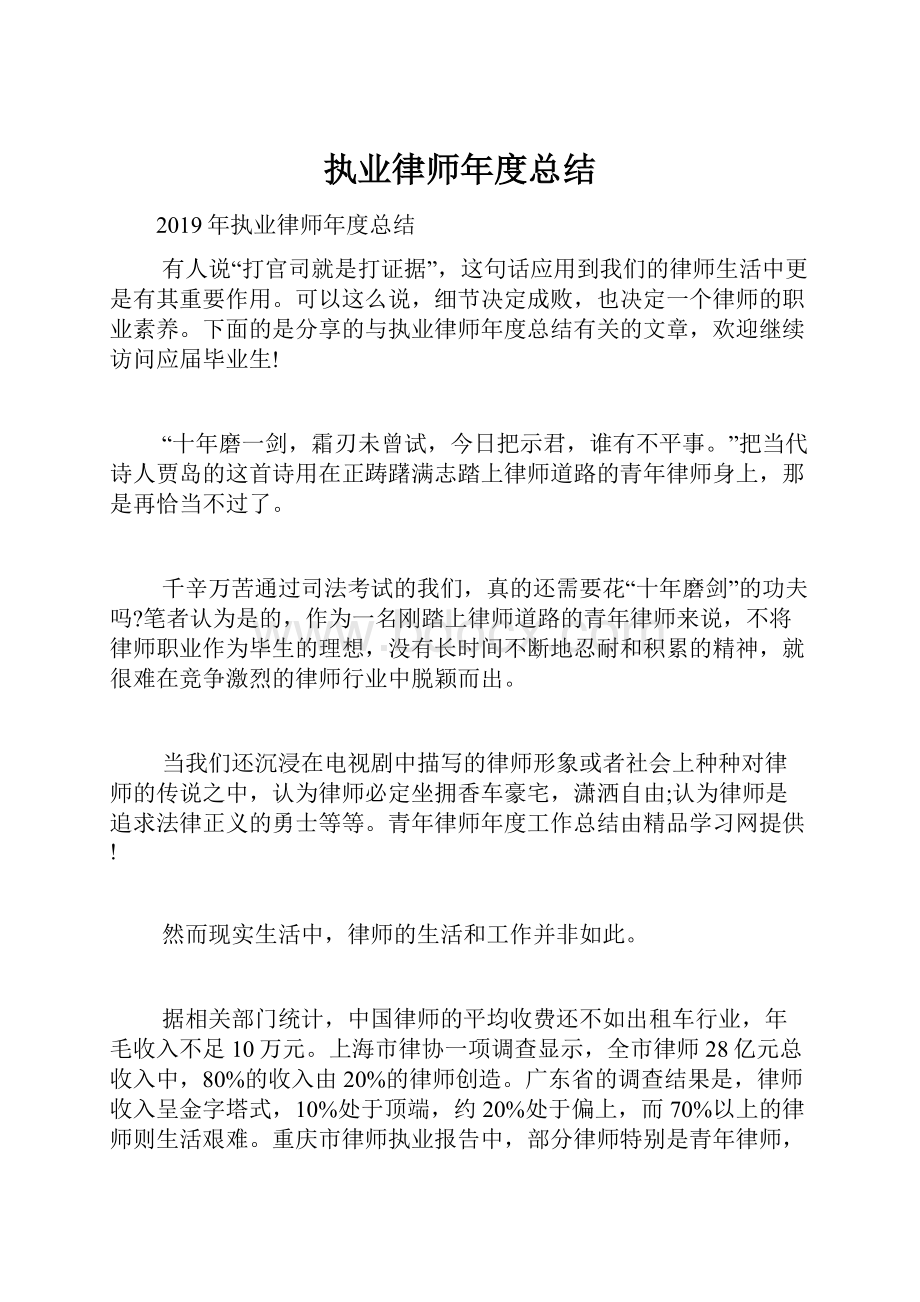 执业律师年度总结.docx_第1页