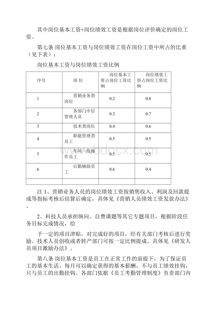 企业薪酬管理制度案例.docx_第2页