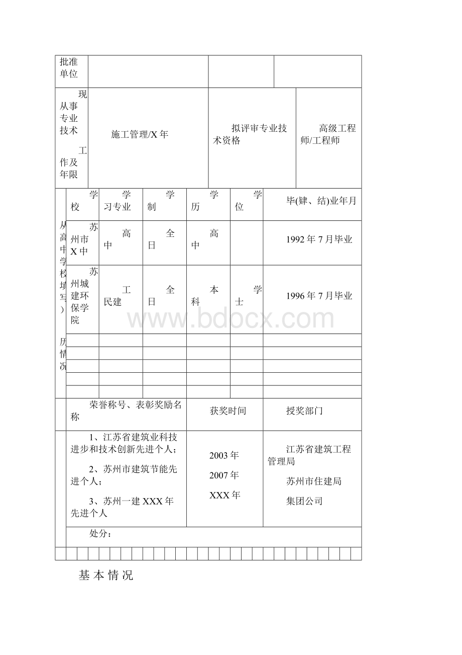 专业技术资格评审申报表样本.docx_第3页