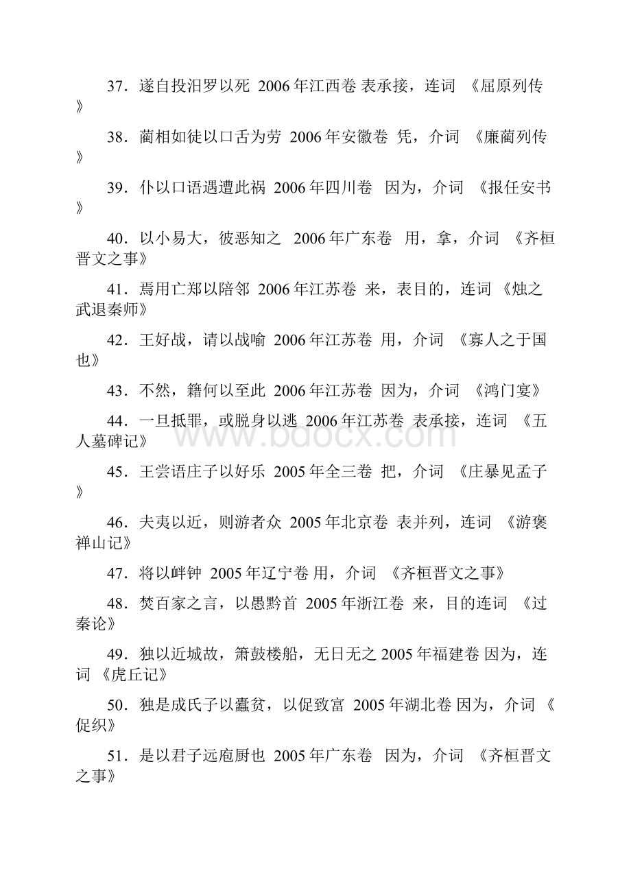 历年高考试题考过文言虚词分类整理.docx_第3页