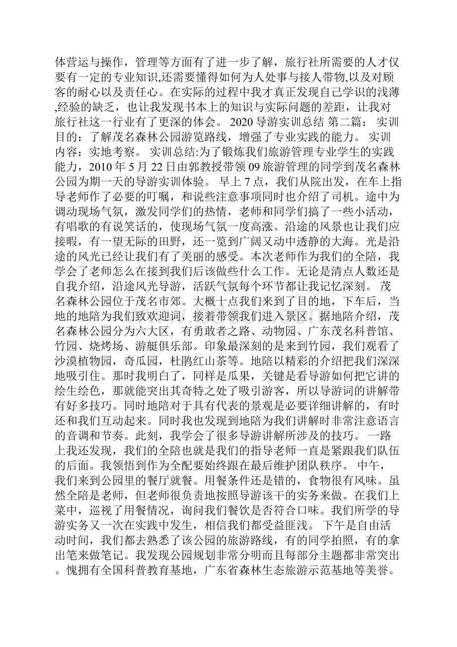 新整理导游实训总结5篇.docx_第2页