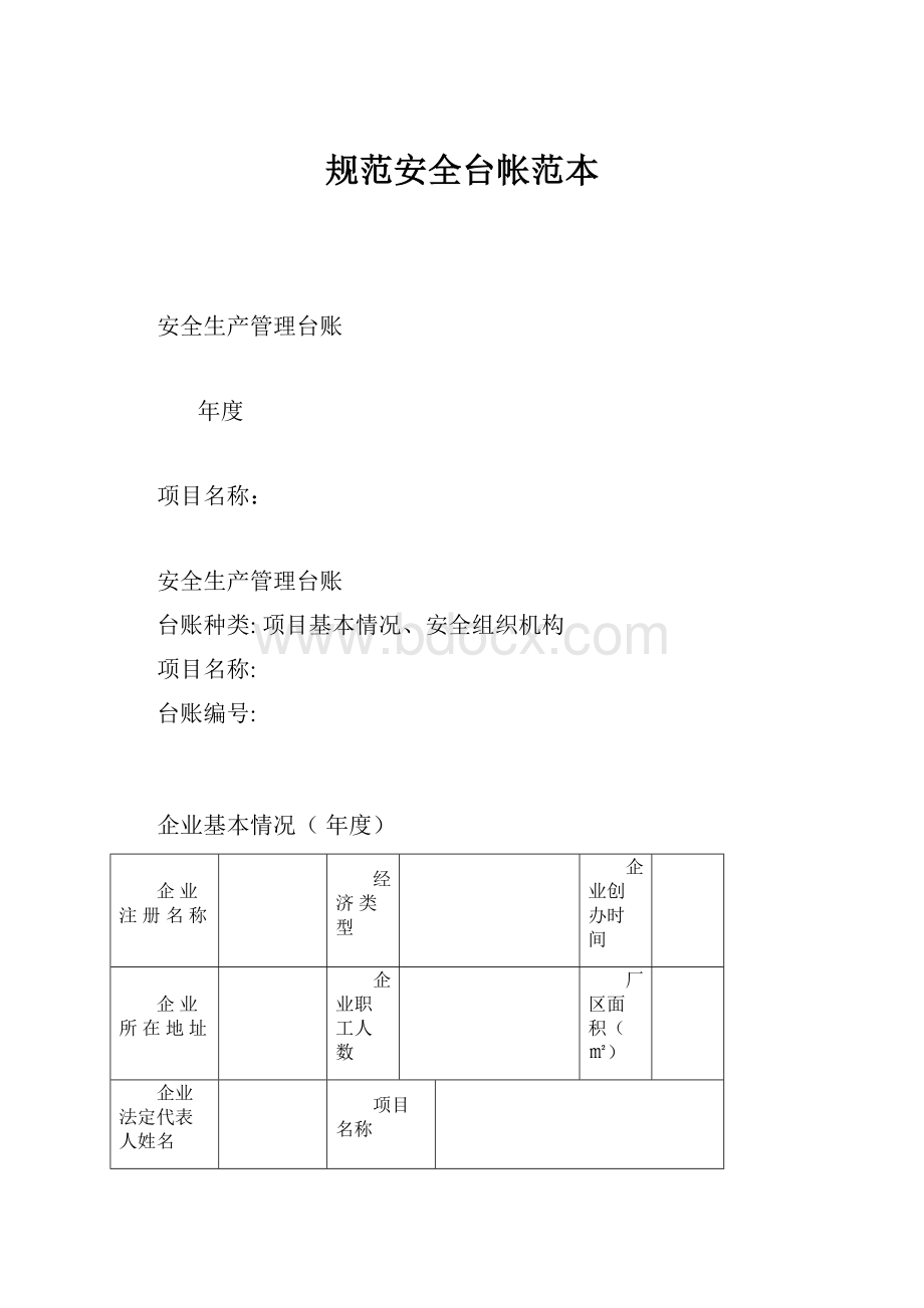 规范安全台帐范本.docx_第1页