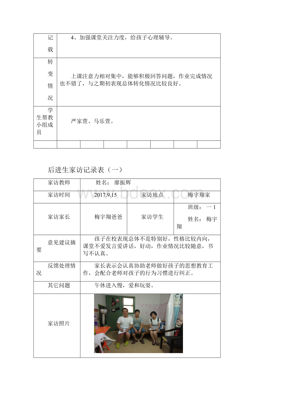 后进生帮扶手册家访记录表廖振辉.docx_第3页