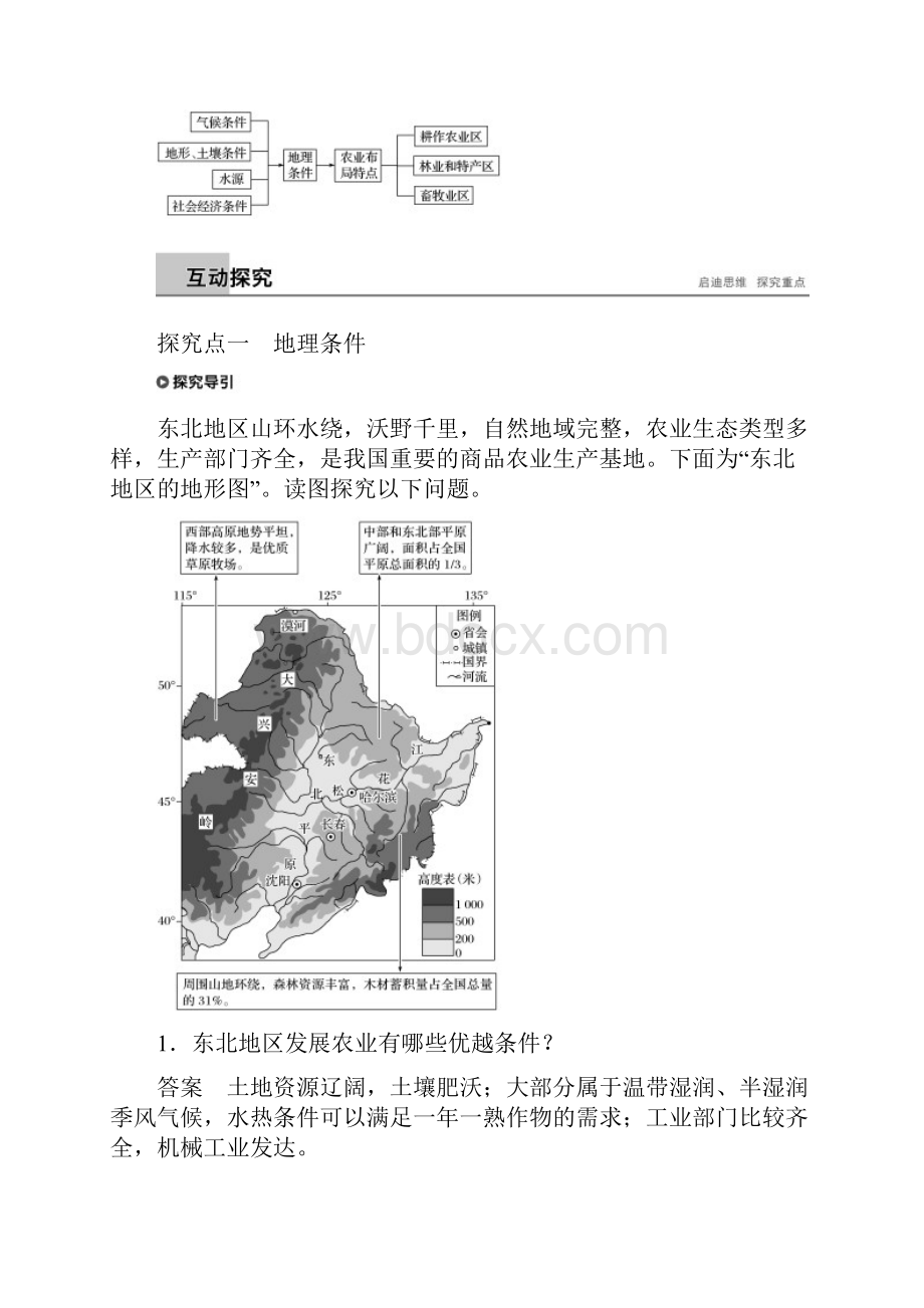 版高中地理 第4章 第一节课时1 地理条件 农业布局特点学案 新人教版必修3.docx_第3页