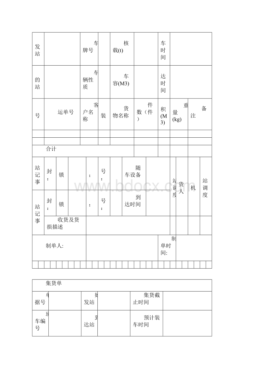 运输单证表格汇总.docx_第2页