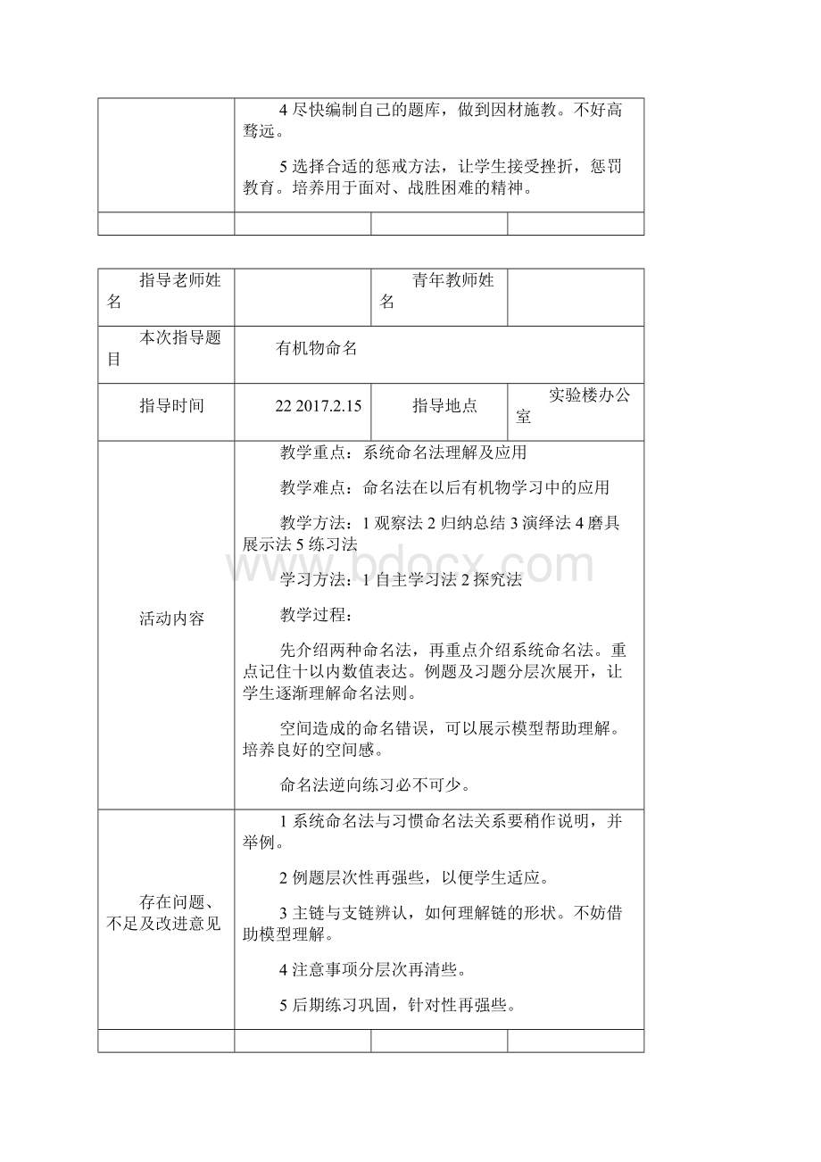 指导青年教师活动记录下之欧阳史创编.docx_第2页