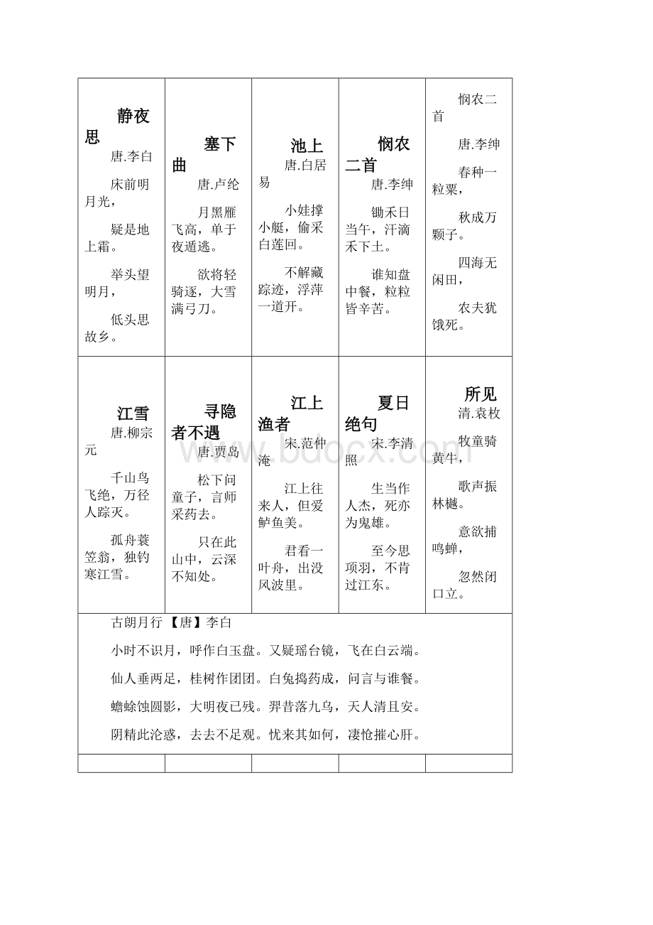 一年级小学古诗背诵.docx_第2页