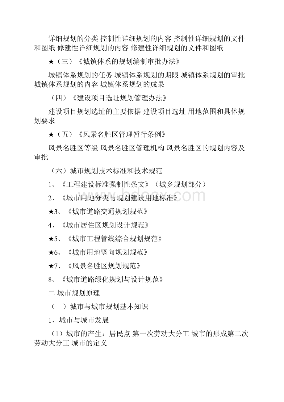 城市规划专业初中级专业技术资格考试大纲.docx_第3页