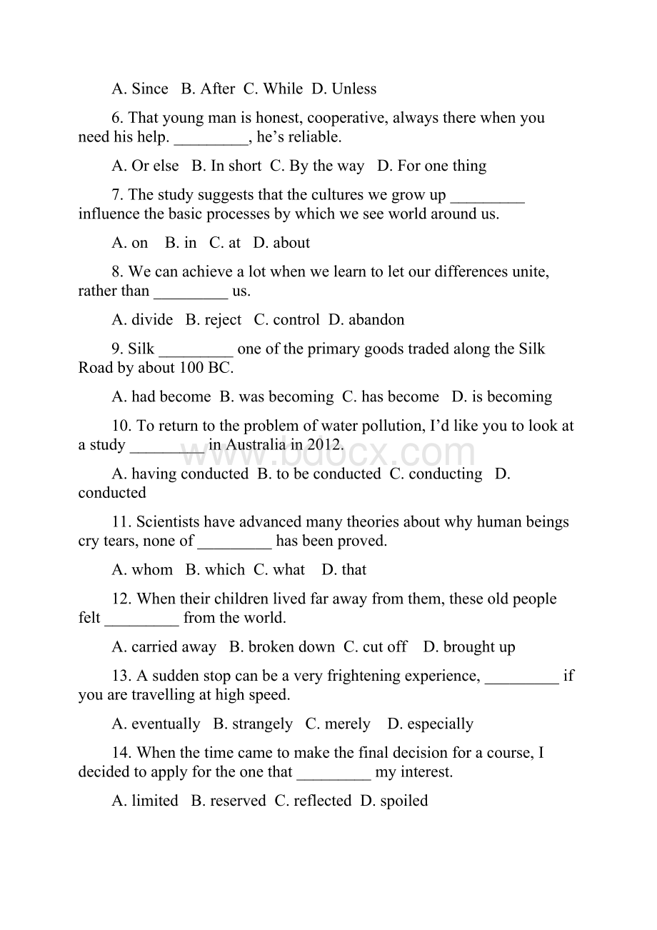 浙江省英语卷高考试题word文档版含答案.docx_第2页