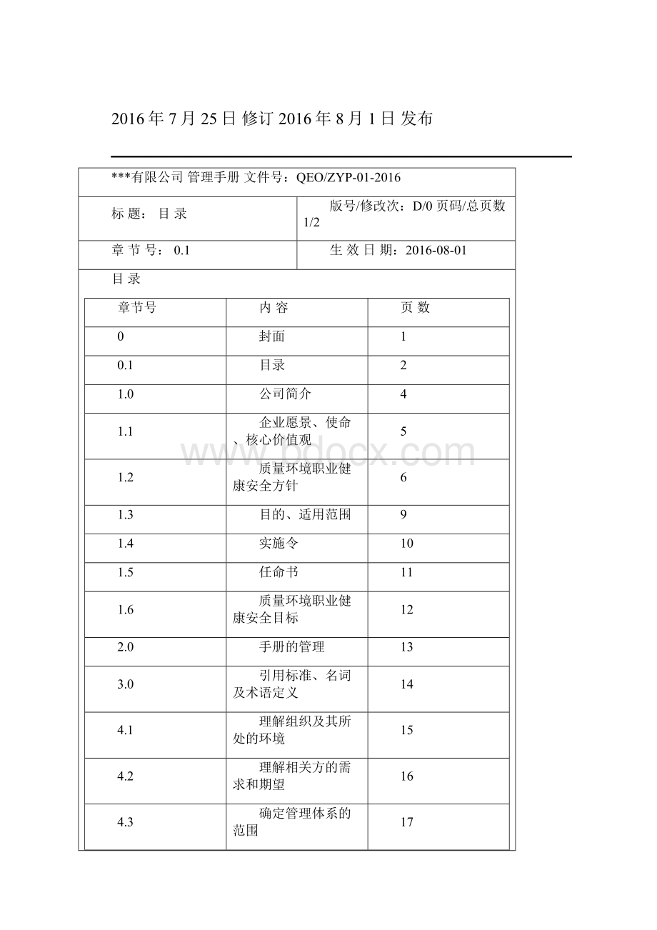 版QEOMS三合一管理手册.docx_第2页