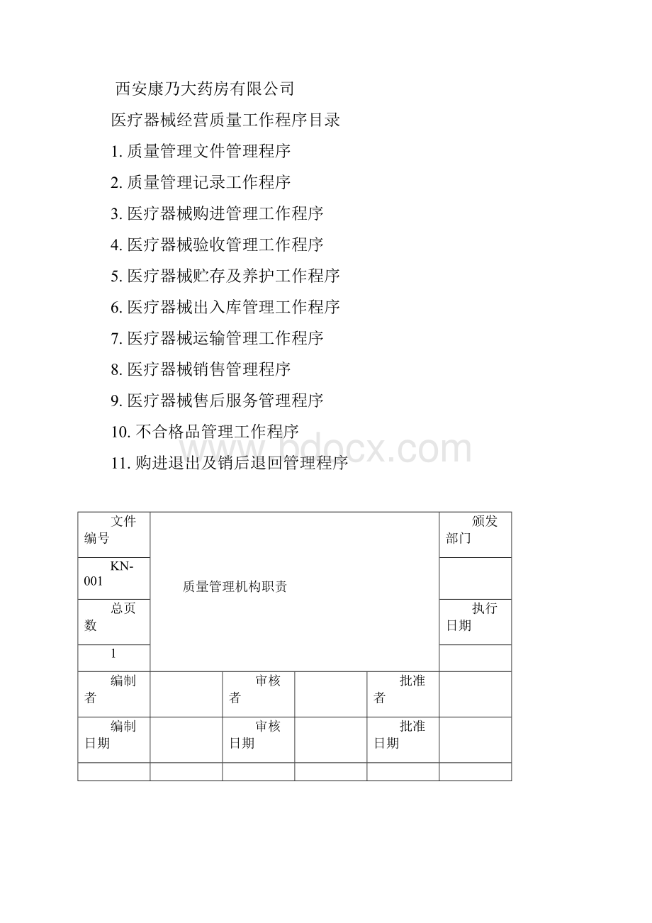 二类医疗器械经营质量管理制度及工作程序.docx_第2页