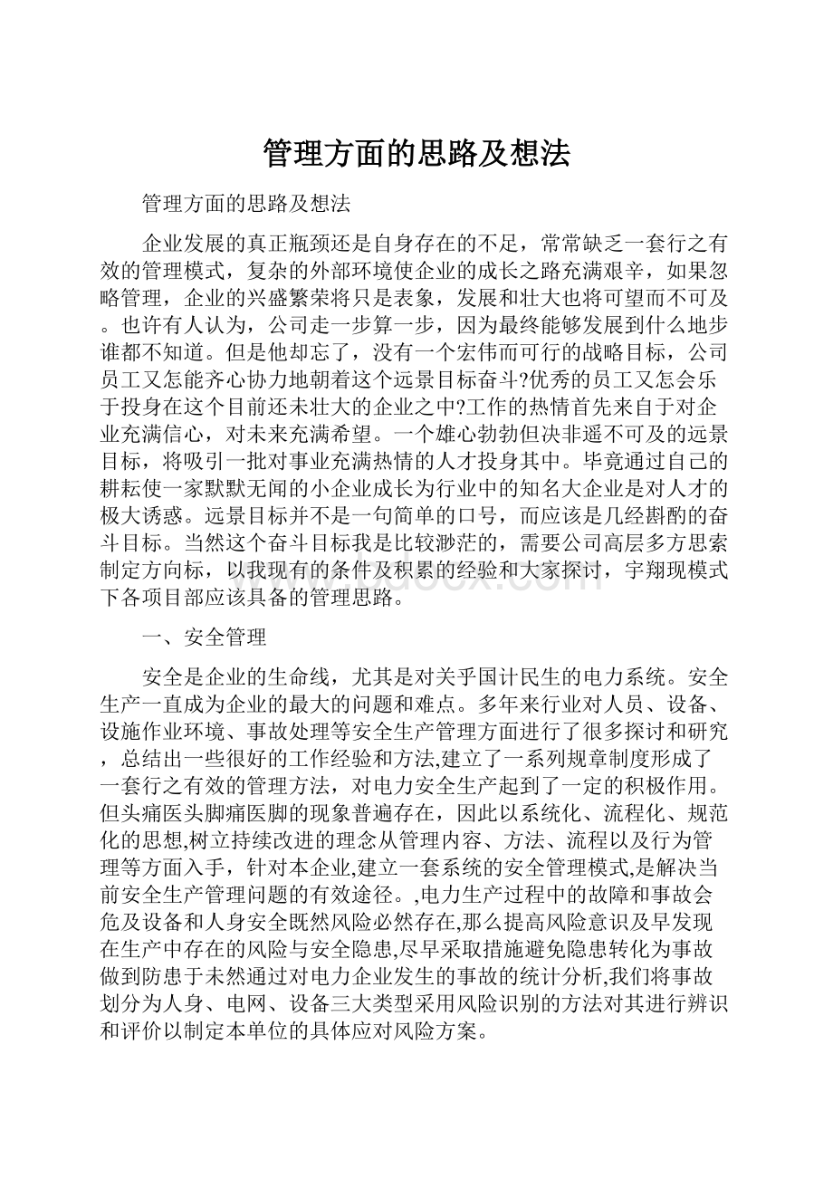 管理方面的思路及想法.docx_第1页