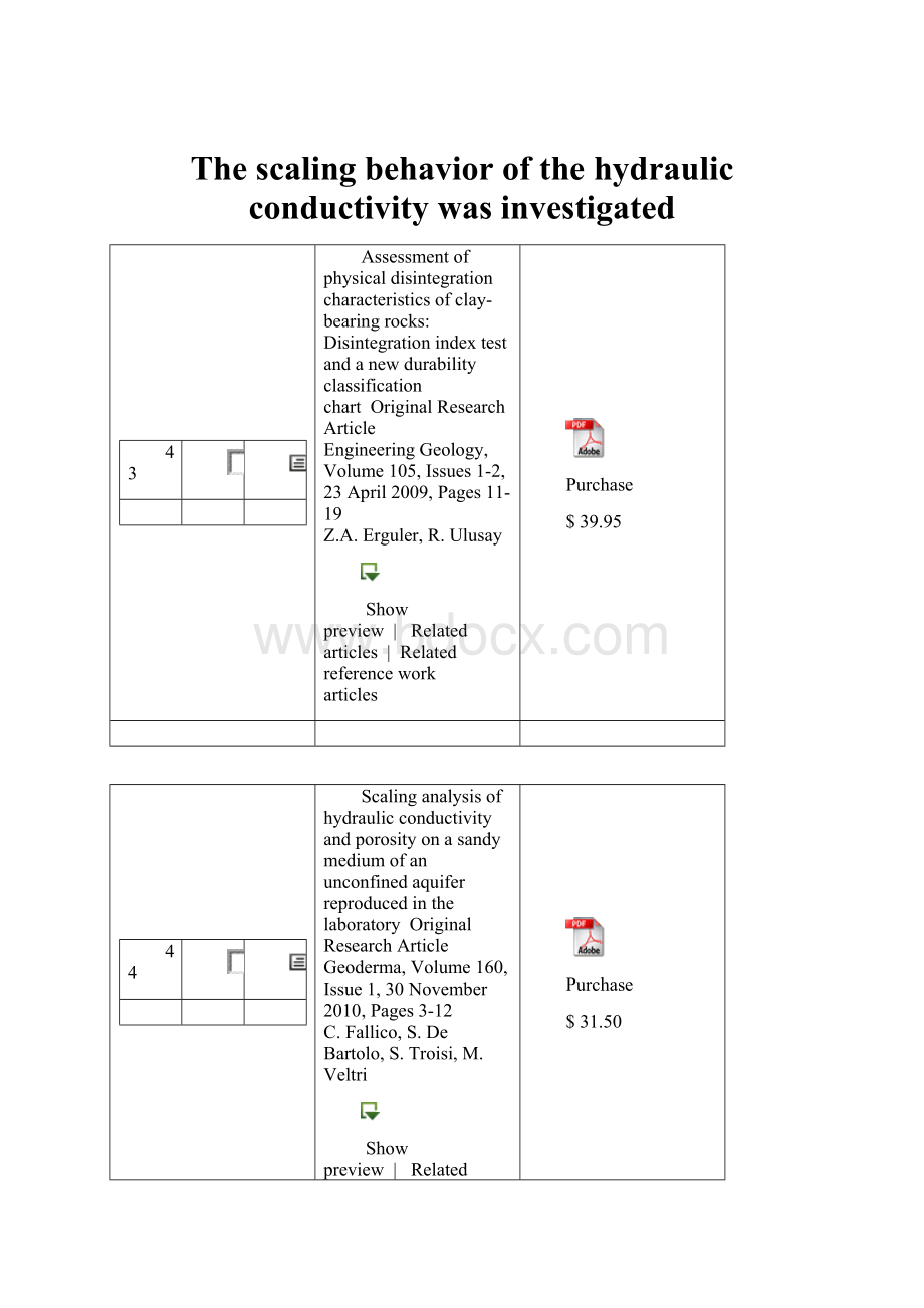 The scaling behavior of the hydraulic conductivity was investigated.docx_第1页