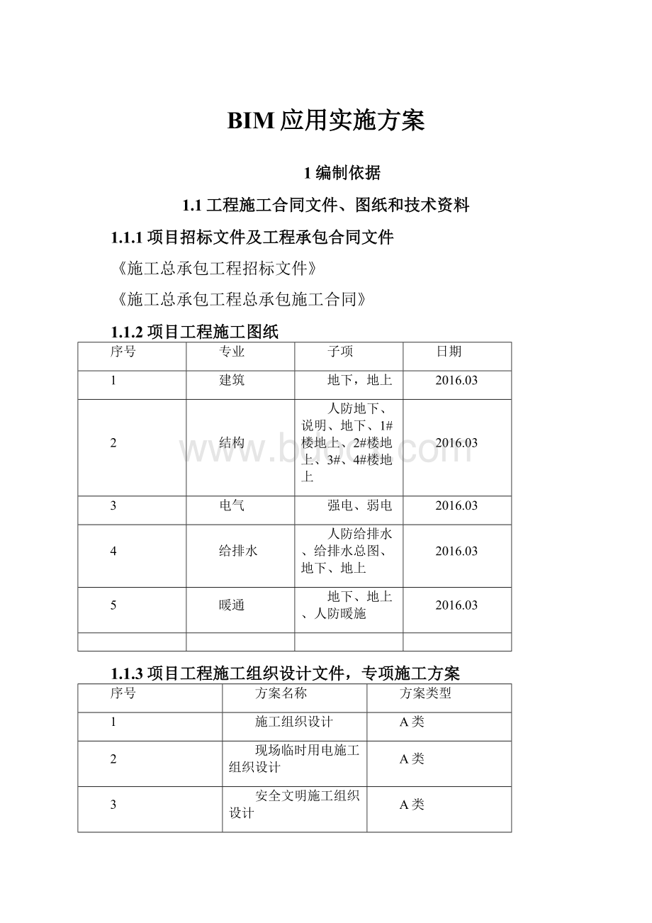 BIM应用实施方案.docx