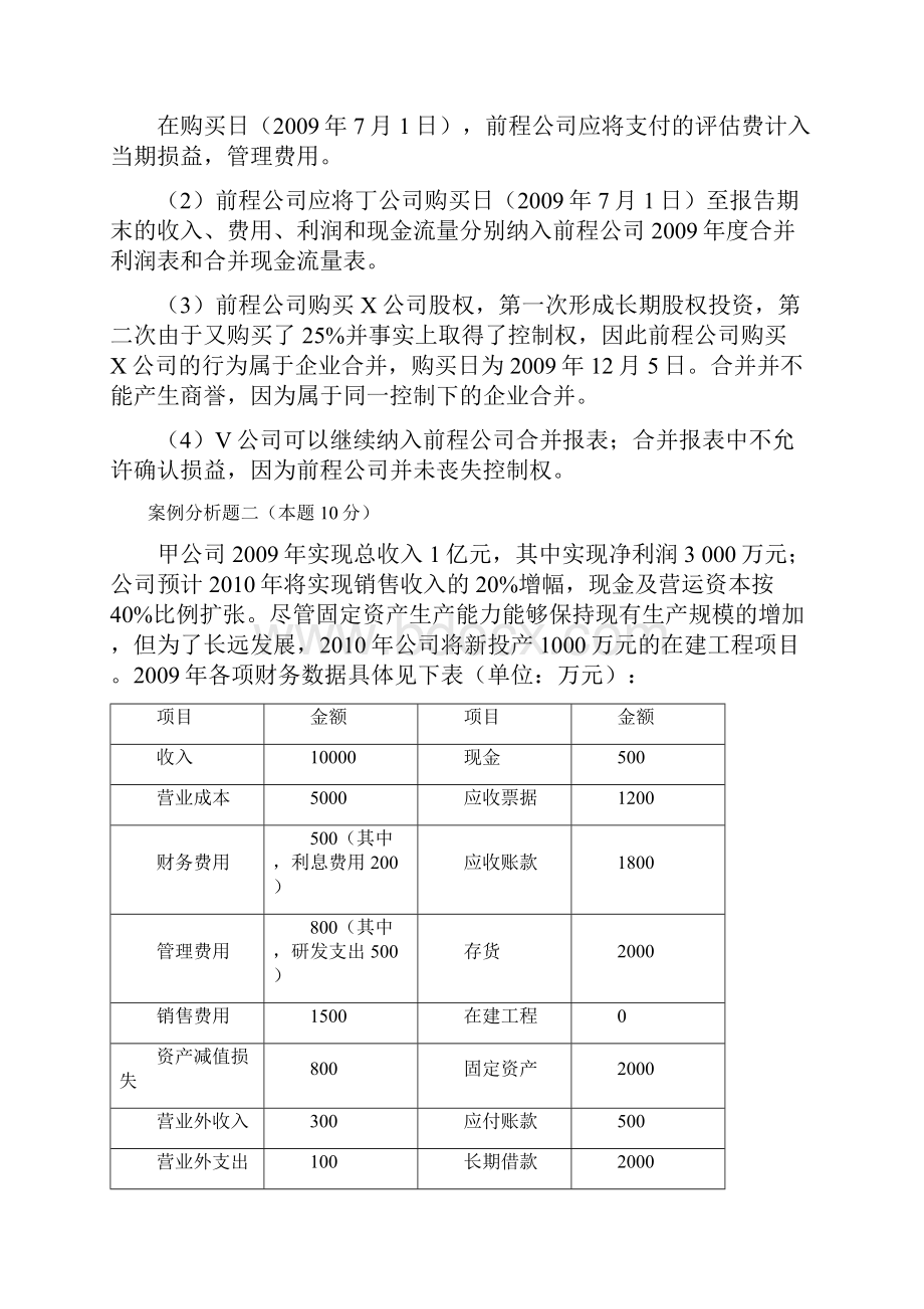 高级会计师9套冲刺模拟题 度上海精讲班模拟试题.docx_第3页