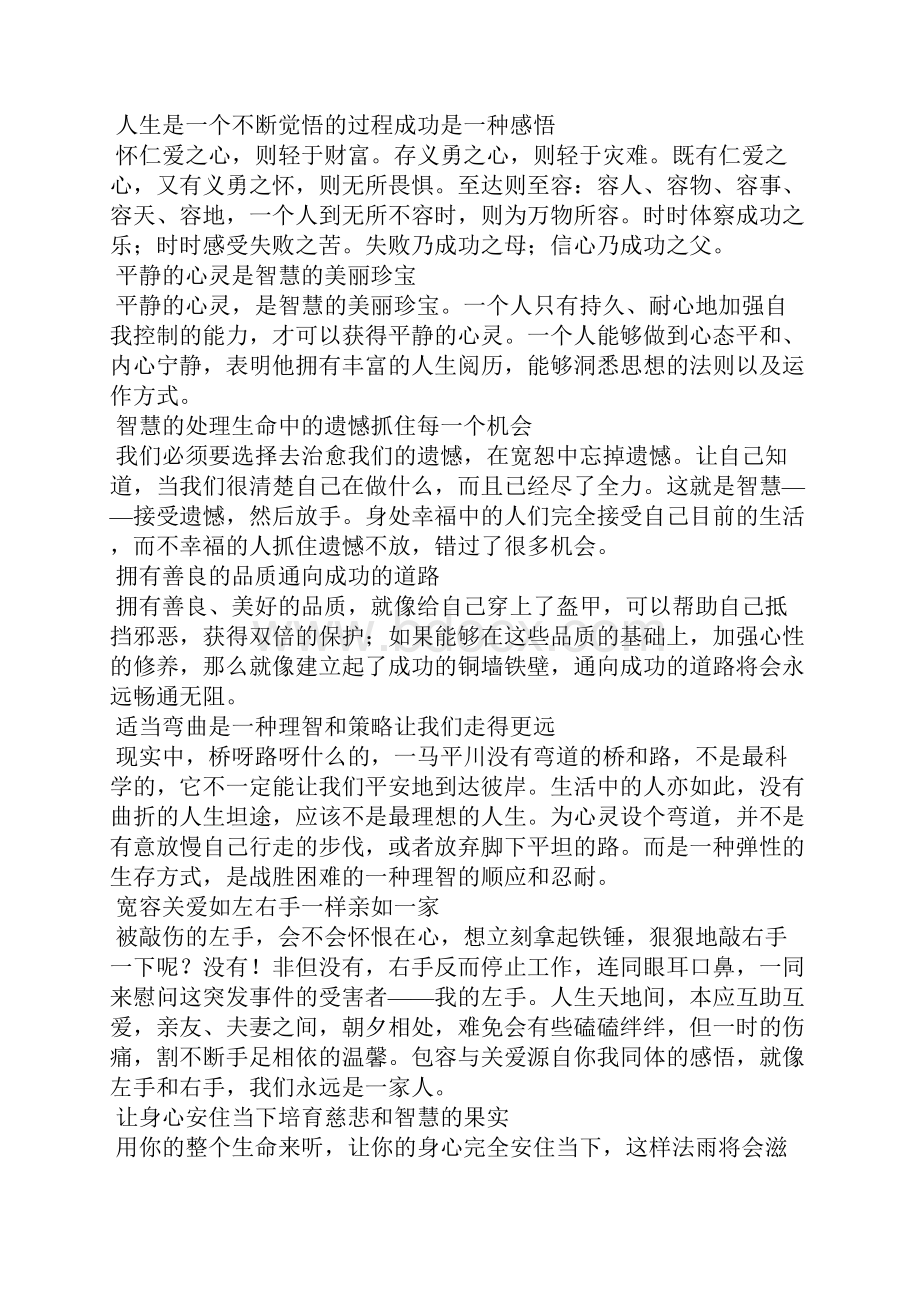 关于人生的经典语录 一生专注用心做事成就自己.docx_第3页