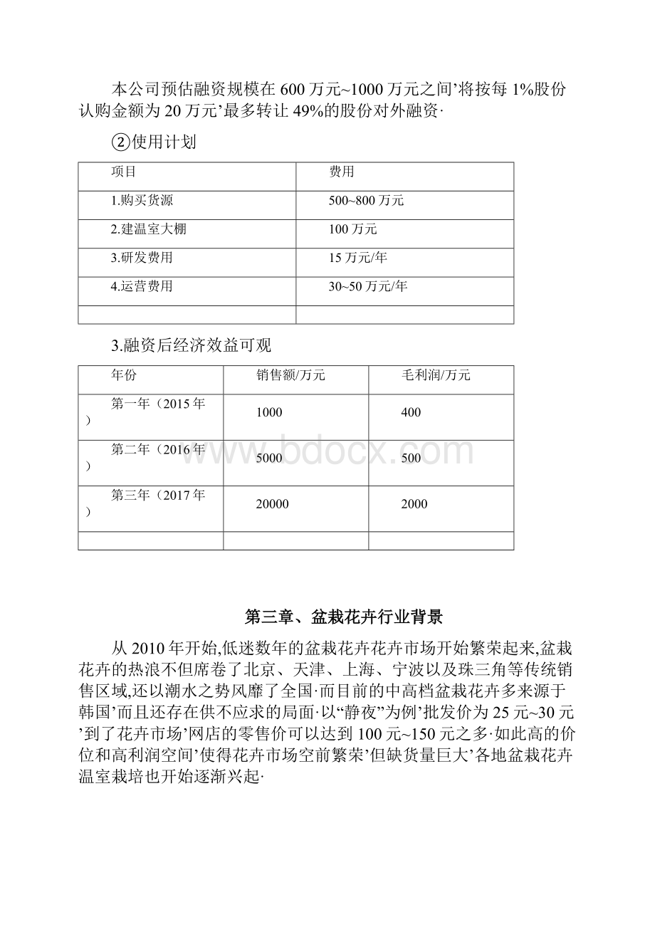 报审完整版中高端盆栽花卉网站融资经营项目商业计划书.docx_第2页