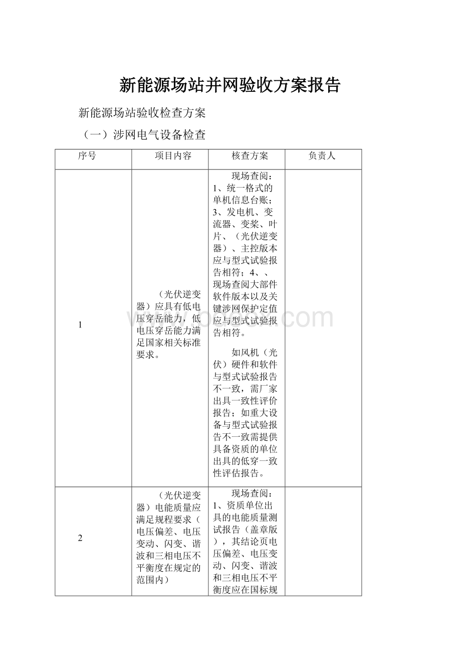 新能源场站并网验收方案报告.docx_第1页