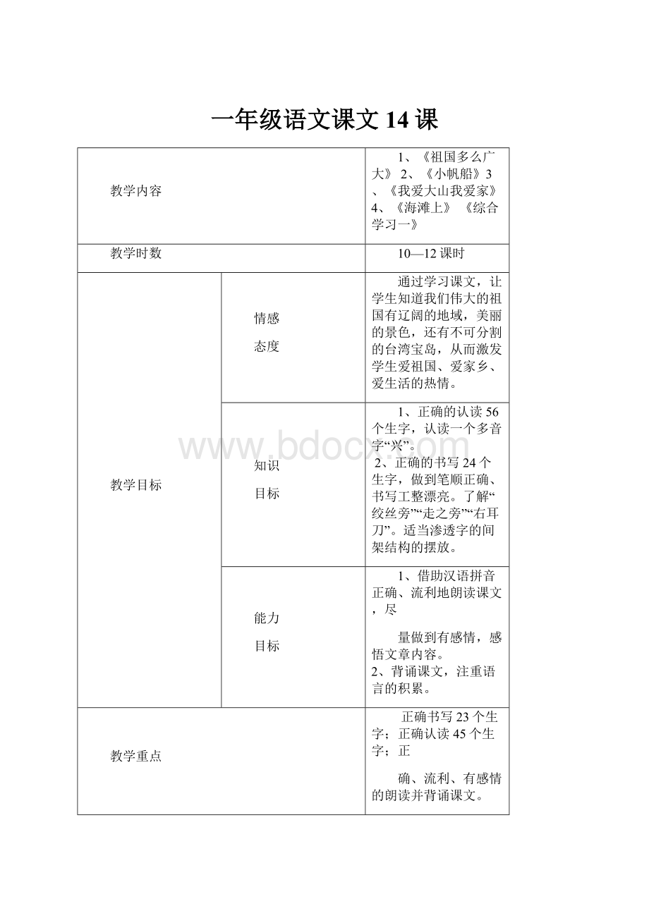 一年级语文课文14课.docx_第1页